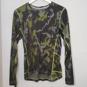 Nike Running Dri Fit Green Camo Long Sleeve